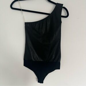 Commando Black One-Shoulder Kids Bodysuit